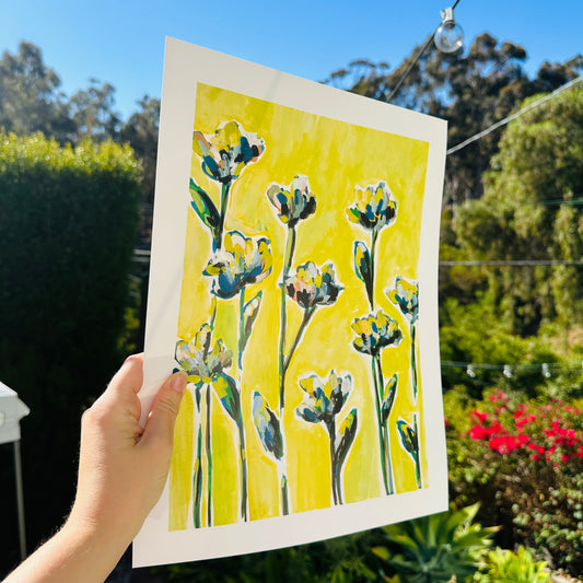 Bright green print (in bloom) 11x14