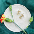 Load image into Gallery viewer, Tiny bow dainty white flower
