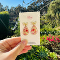 Load image into Gallery viewer, Pink and gold tear drops

