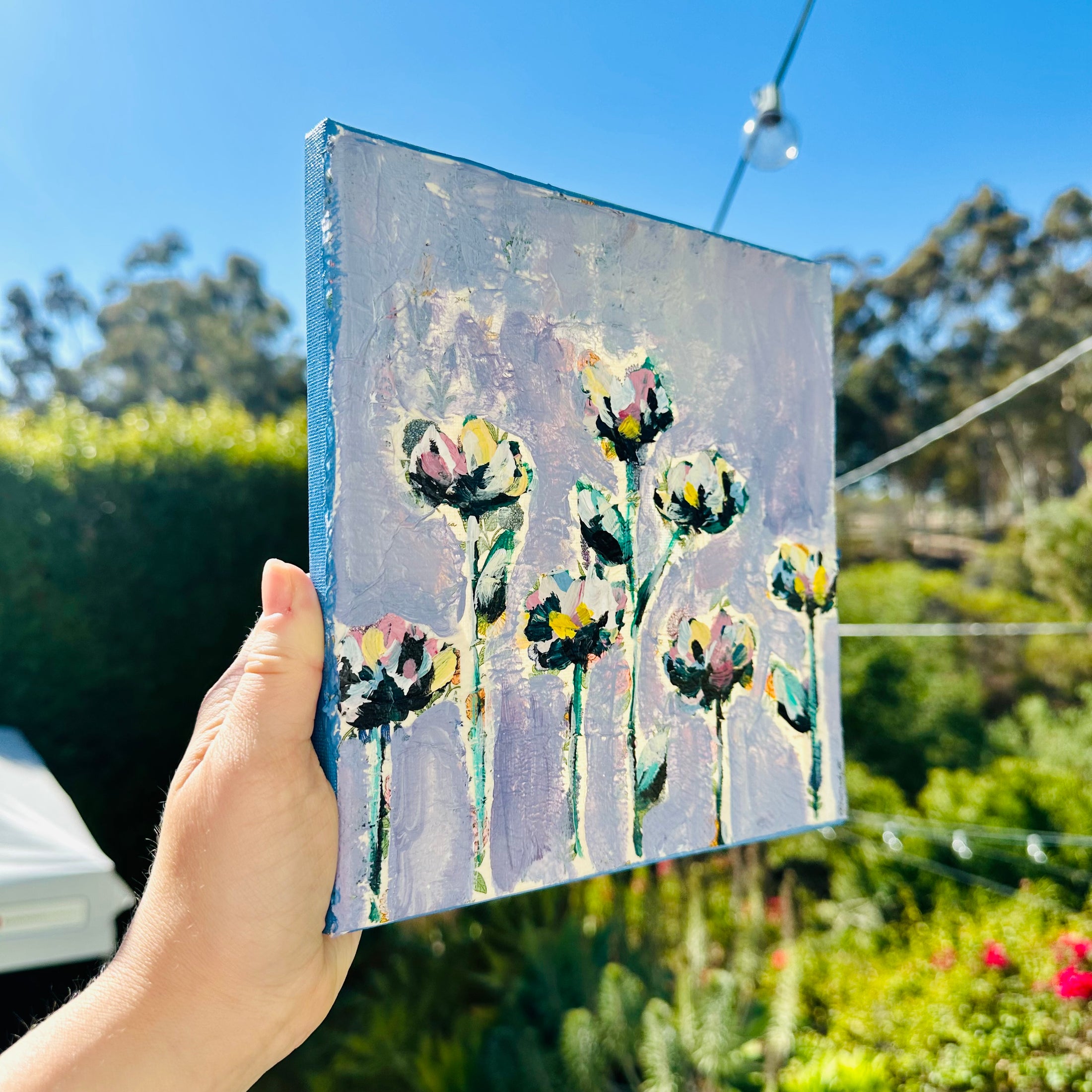 Purple Dreams (in bloom) 8x8 on canvas