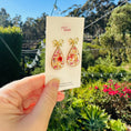 Load image into Gallery viewer, Pink and gold tear drops
