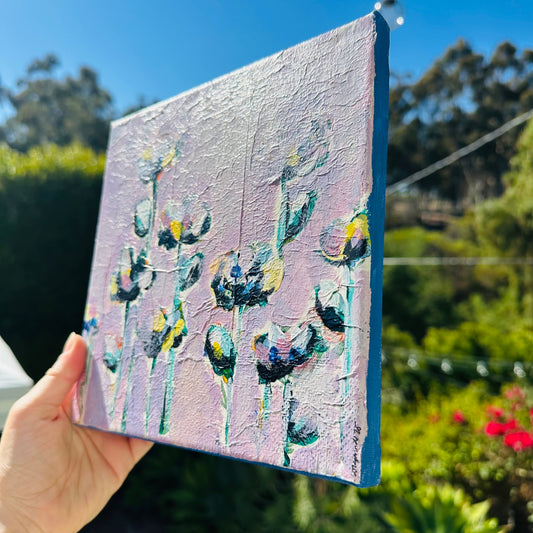Purple Dreams (in bloom) 8x8 on canvas