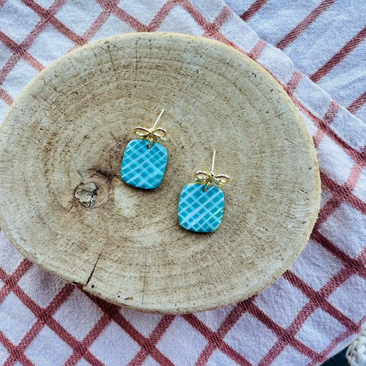 Teal and white presents
