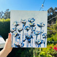 Load image into Gallery viewer, Soft blues (in bloom) 12x12 on wood
