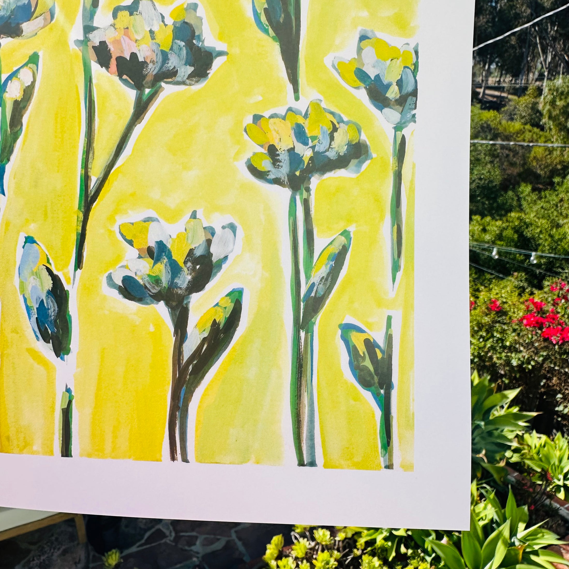 Bright green print (in bloom) 11x14
