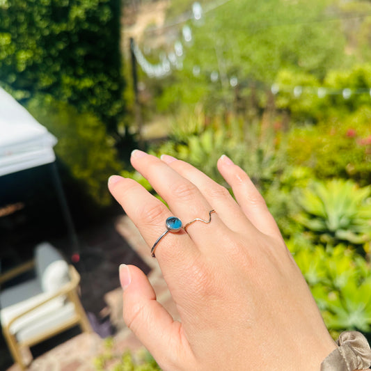 Adjustable silver ring (6mm)