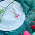 Load image into Gallery viewer, Pink medley hexagon necklace
