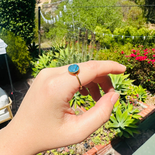 Adjustable gold ring (6mm)