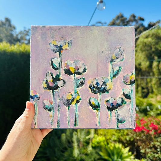Purple Dreams (in bloom) 8x8 on canvas