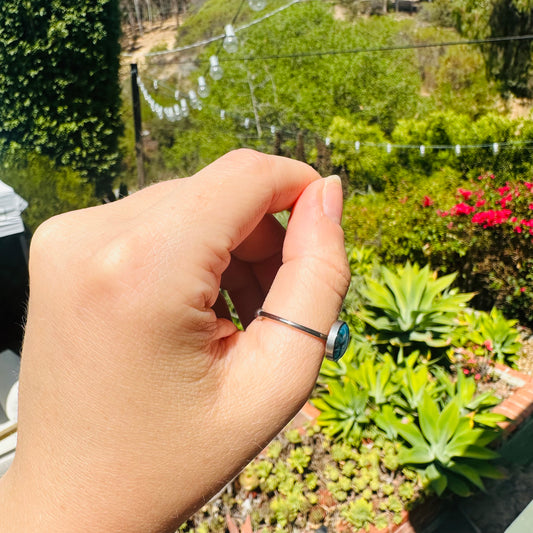 Adjustable silver ring (8mm)