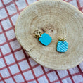 Load image into Gallery viewer, Teal and white striped presents
