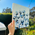 Load image into Gallery viewer, Soft blues (in bloom) 12x12 on wood
