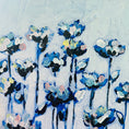 Load image into Gallery viewer, Soft blues (in bloom) 12x12 on wood
