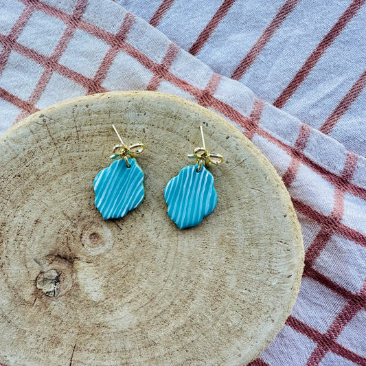 Teal and white stripes