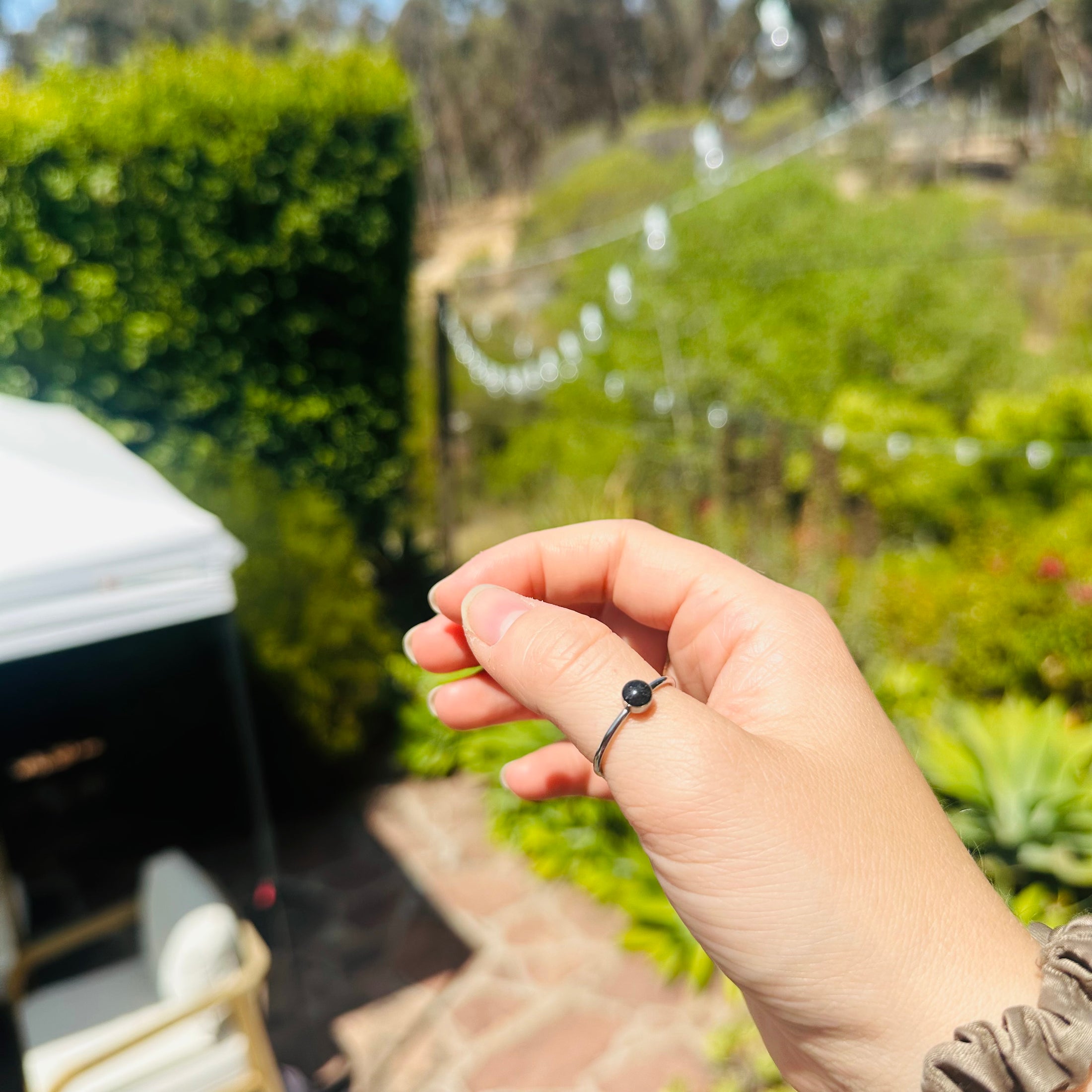 Adjustable silver ring (4mm)