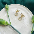 Load image into Gallery viewer, Tiny bow dainty white flower
