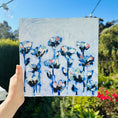 Load image into Gallery viewer, Soft blues (in bloom) 12x12 on wood 2
