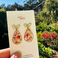 Load image into Gallery viewer, Pink and gold tear drops
