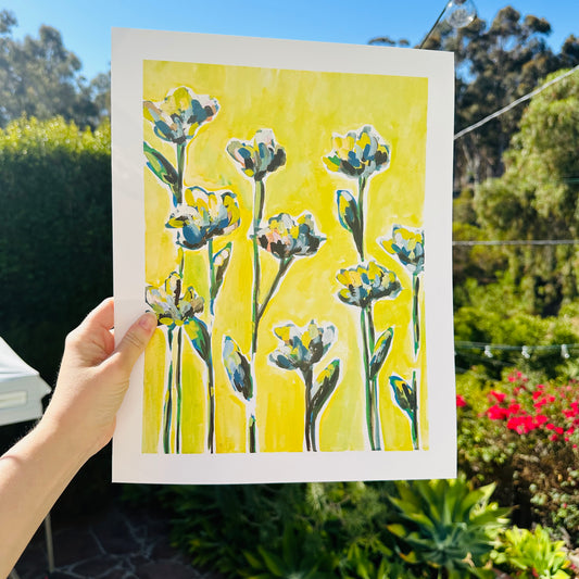 Bright green print (in bloom) 11x14
