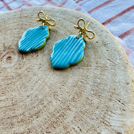 Teal and white stripes
