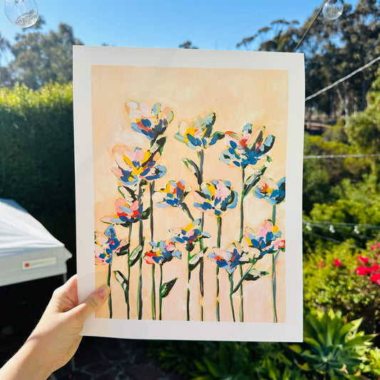 Pink skies print (in bloom) 11x14