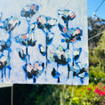 Load image into Gallery viewer, Soft blues (in bloom) 12x12 on wood 2
